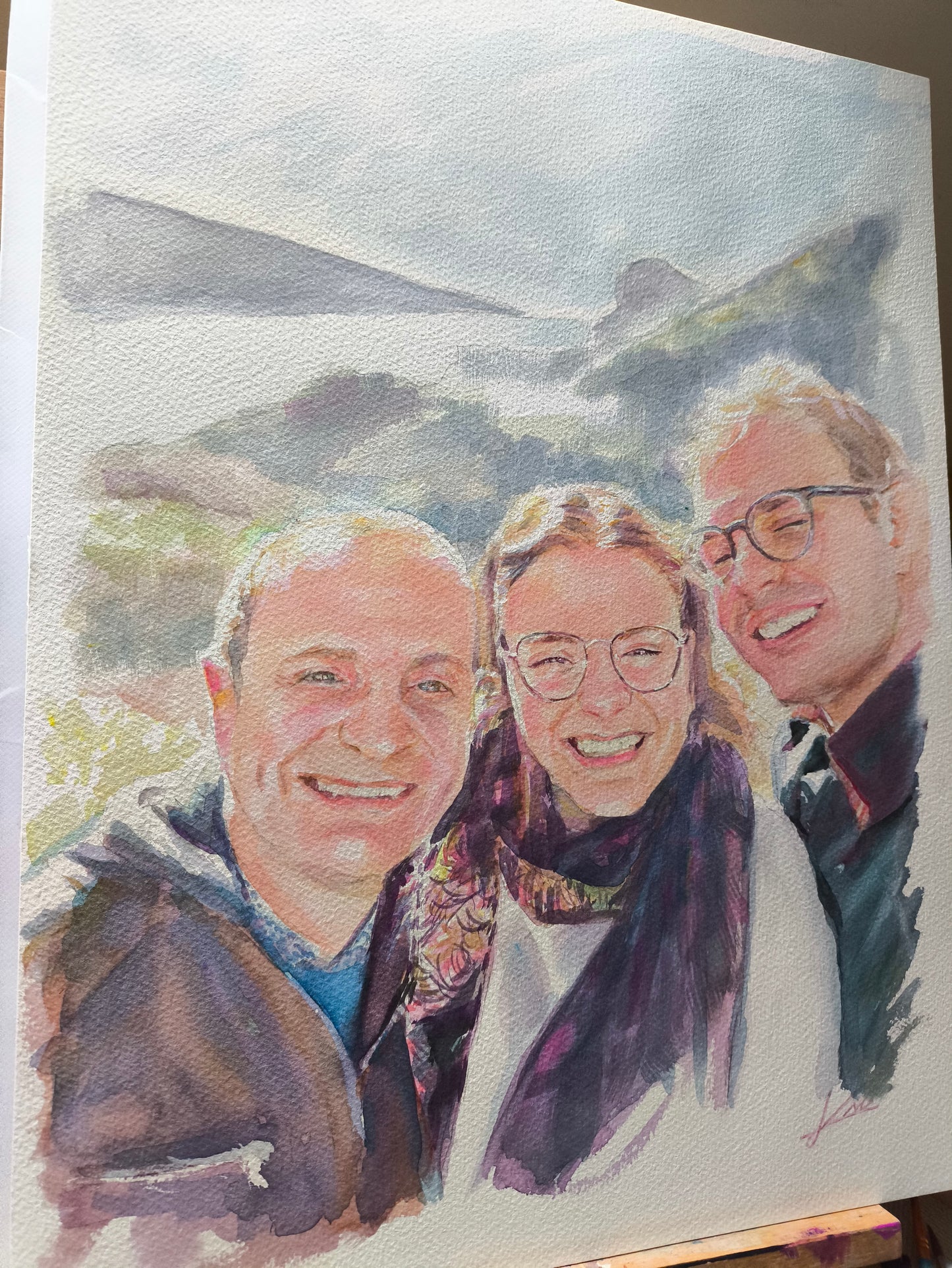 Portrait personnalisé de famille fidèle à la photo