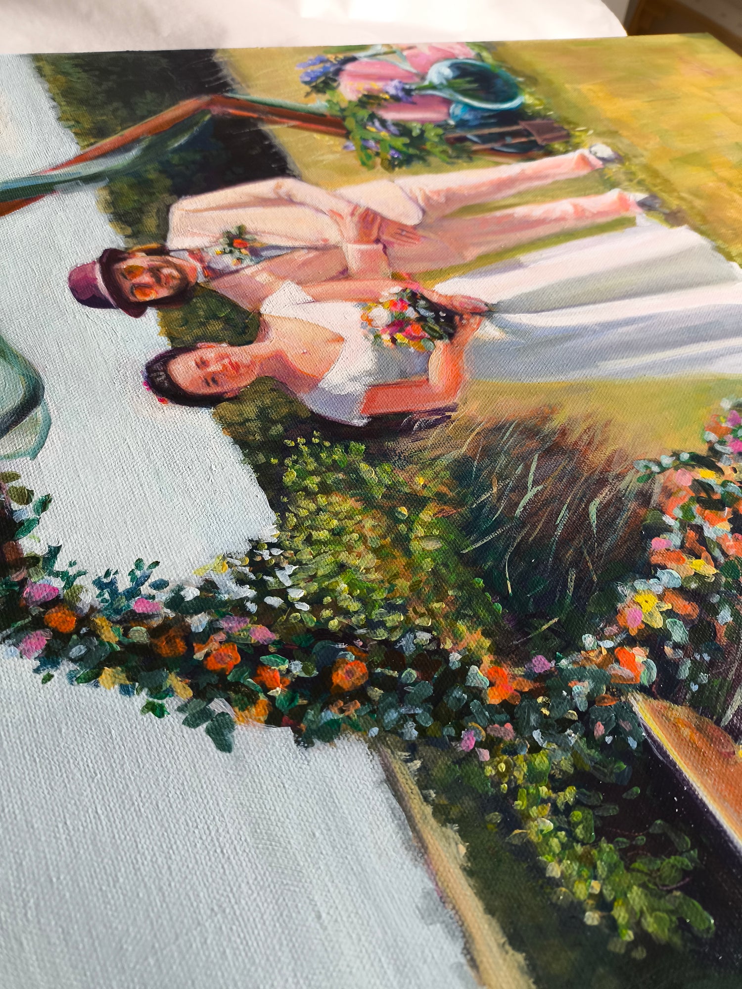 Live wedding painting