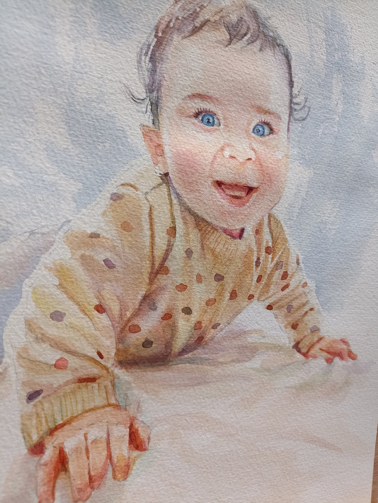 Portrait personnalisé à l'aquarelle à partir de photo