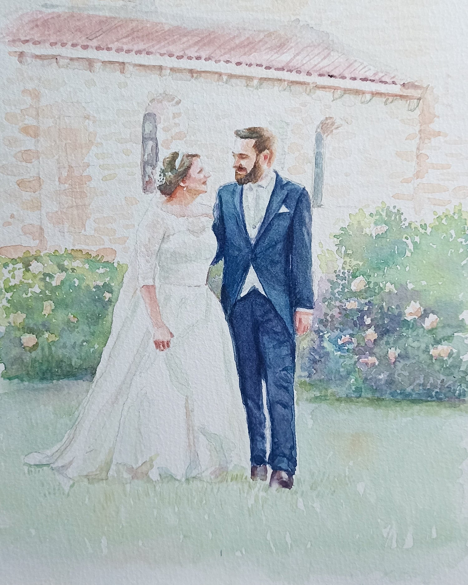 Portrait à l'aquarelle