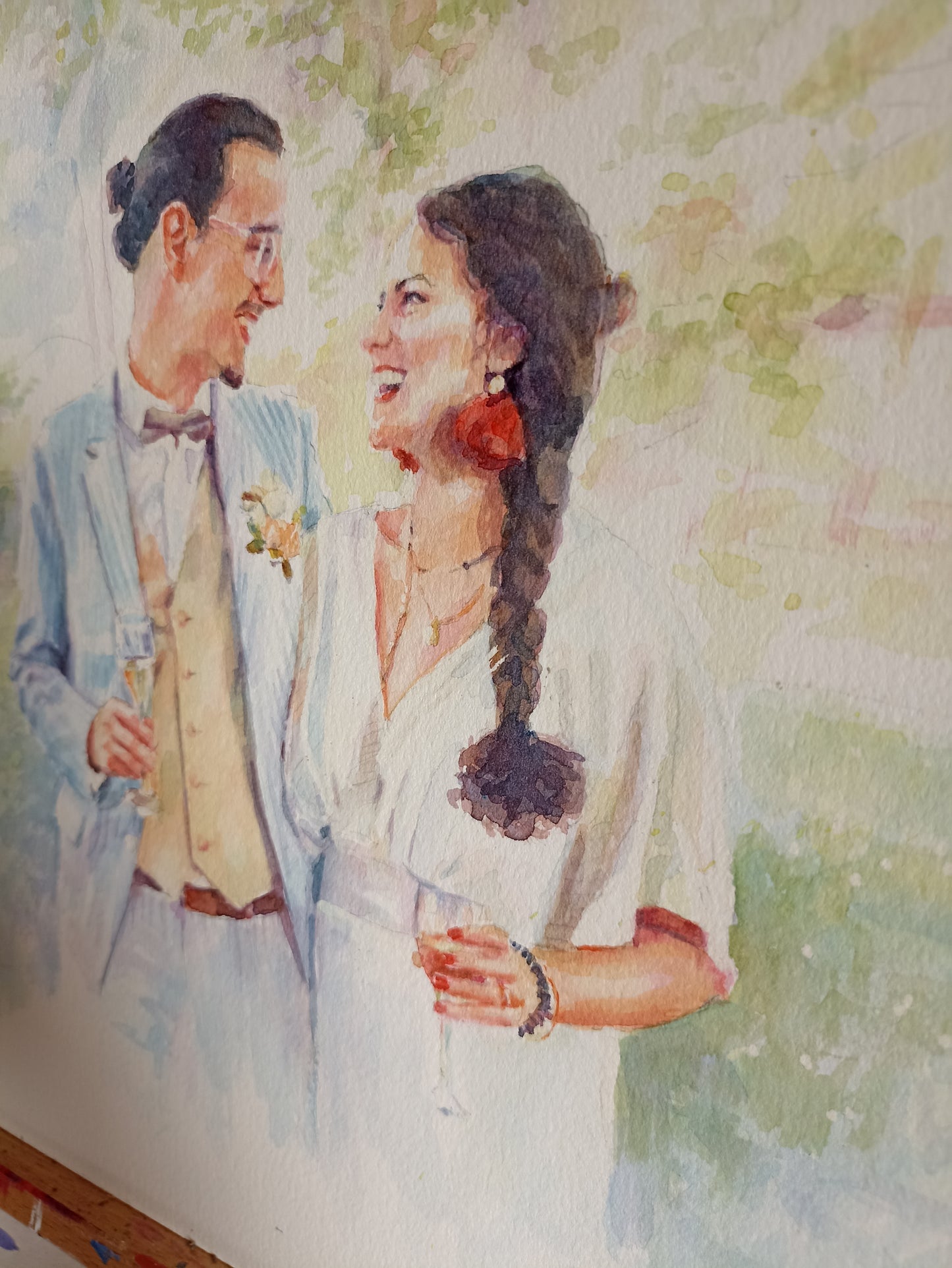 Portrait à l'aquarelle à partir de photo