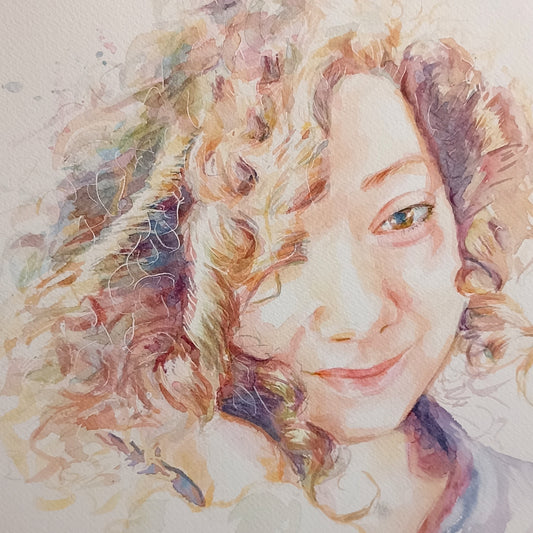 Portrait personnalisé à l'aquarelle