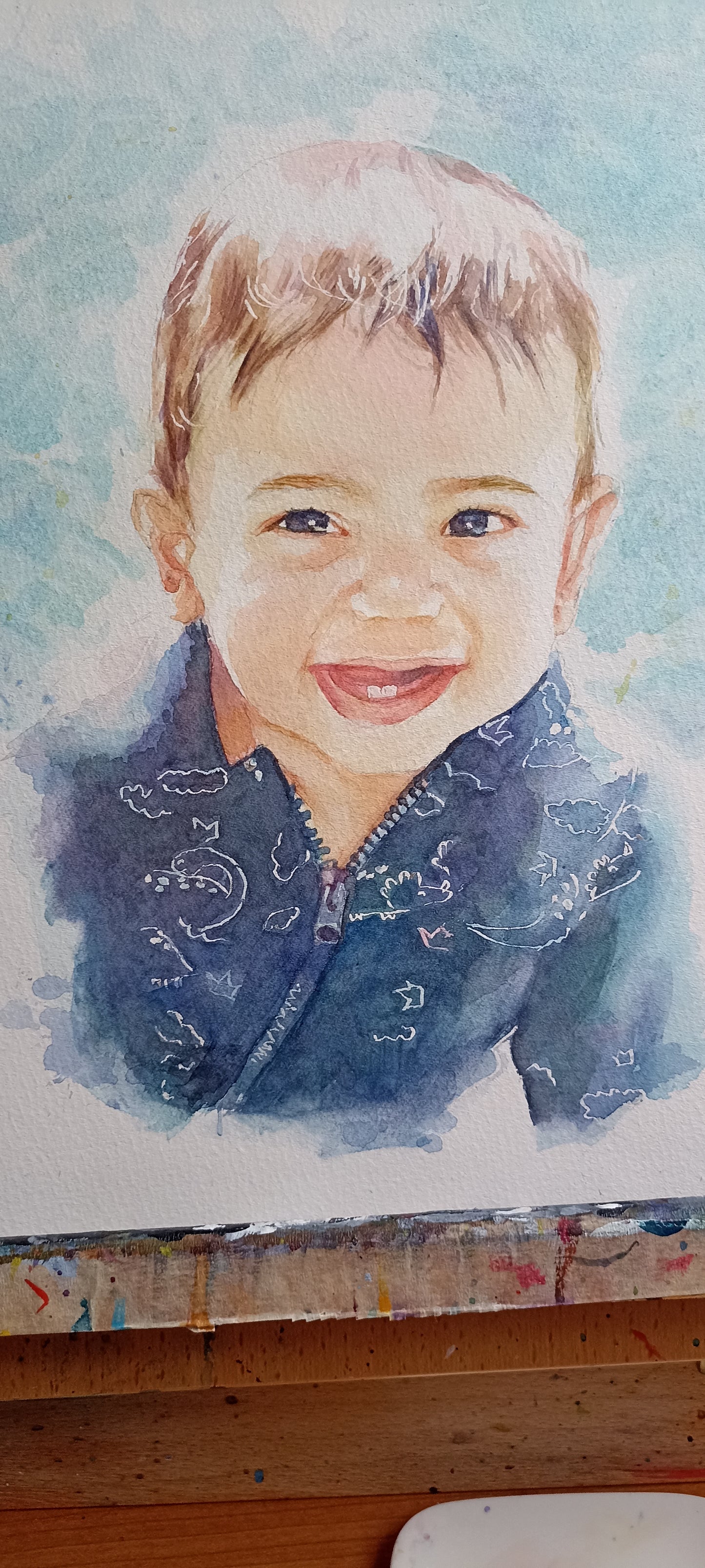 Portrait à l'aquarelle à partir de photo