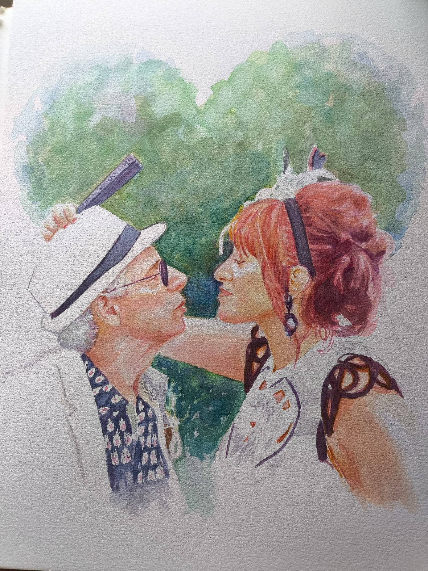 Portrait personnalisé peint à partir d'une photo 