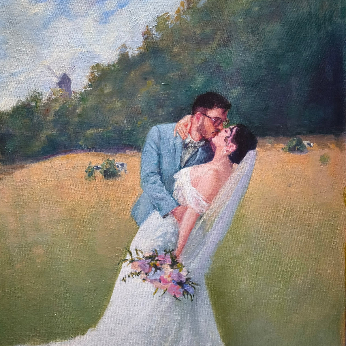 Live wedding painting 