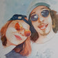 Portrait unique illustration à l'aquarelle 
